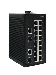 Неуправляемый промышленный коммутатор Ethernet, 16x10/100BaseT, 2x100/1000BaseX SFP NSETU118T16X02A