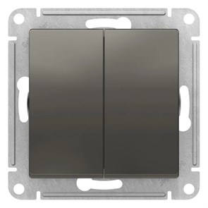 ATLASDESIGN 2-клавишный ПЕРЕКРЕСТНЫЙ ПЕРЕКЛЮЧАТЕЛЬ, сх.7+7, 10АХ, механизм, СТАЛЬ ATN000973