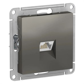 ATLASDESIGN РОЗЕТКА компьютерная RJ45 кат. 6A, механизм, СТАЛЬ ATN000986