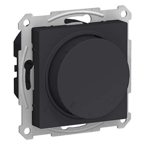 ATLASDESIGN СВЕТОРЕГУЛЯТОР (диммер) поворотно-нажимной, LED, RC, 400Вт, механизм, КАРБОН ATN001023