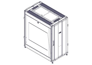 Шкаф Systeme Electric, серия Uniprom, 24U-600/1070, боковые панели 2шт, черный UR3104