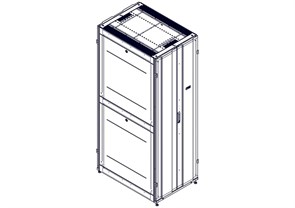Шкаф Systeme Electric, серия Uniprom, 48U-750/1070, боковые панели 4шт, черный UR3157