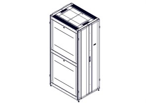 Шкаф Systeme Electric, серия Uniprom, 48U-800/1070, боковые панели 4шт, черный UR3187