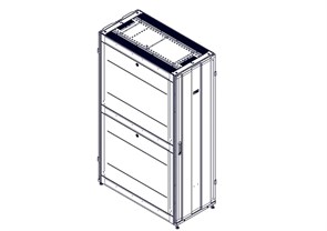 Шкаф Systeme Electric, серия Uniprom, 42U-600/1200, боковые панели 4шт, черный UR3300