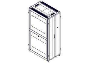 Шкаф Systeme Electric, серия Uniprom, 48U-750/1200, боковые панели 4шт, черный UR3357