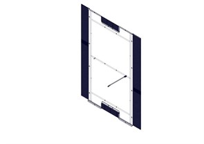 Донная панель для шкафов серии Uniprom, с кабельными вводами, 750x1200мм UR335XBP