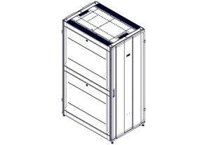 Шкаф Systeme Electric, серия Uniprom, 42U-800/1200, боковые панели 4шт, черный UR3380