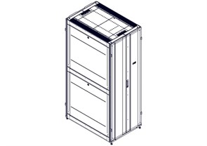Шкаф Systeme Electric, серия Uniprom, 48U-800/1200, боковые панели 4шт, черный UR3387