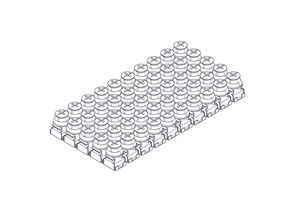Монтажный комплект Uniprom, M6 (винт, шайба, гайка с защелкой), упаковка 50 шт. UT8100