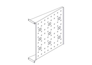 Фиксированная полка Systeme Electric, серия Uniprom, 2U, 450мм, до 15кг UT8105