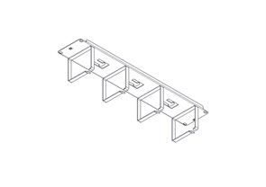 Горизонтальный кабельный организатор серия Uniprom, 2U, стальные кольца UT8426