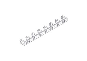 Вертикальный кабельный организатор Uniprom, 2x8 колец, черный UT8442