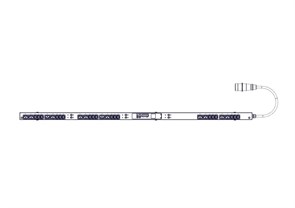 БРП Uniprom, управляемый, 0U, 400В, 3Ф, 32A, 18xC13 12xC19, 3м кабель, IEC309 UP8986