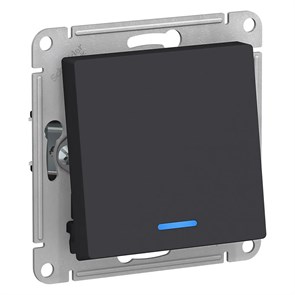 ATLASDESIGN 1-клавишный ПЕРЕКЛЮЧАТЕЛЬ с подсветкой, сх.6а, 10АХ, механизм, КАРБОН ATN001063