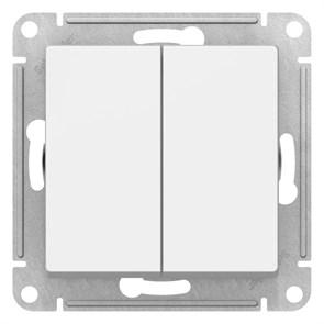 ATLASDESIGN 2-клавишный ПЕРЕКРЕСТНЫЙ ПЕРЕКЛЮЧАТЕЛЬ, сх.7+7, 10АХ, механизм, БЕЛЫЙ ATN000173