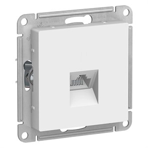 ATLASDESIGN РОЗЕТКА компьютерная RJ45 кат. 5e, механизм, БЕЛЫЙ ATN000183