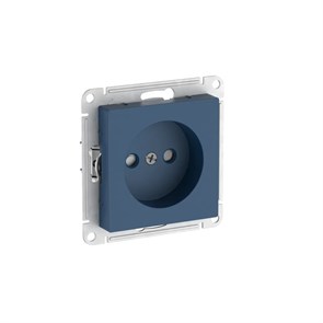 ATLASDESIGN РОЗЕТКА без заземления со шторками, 16А, мех., быстрозажим. клем., АКВАМАРИН ATN001149S