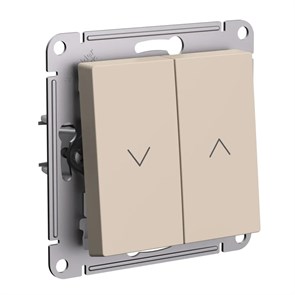 ATLASDESIGN 2-клавишный ВЫКЛЮЧАТЕЛЬ ДЛЯ ЖАЛЮЗИ, сх.4, 10А, механизм, ПЕСОЧНЫЙ ATN001219