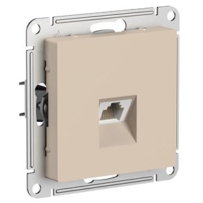 ATLASDESIGN РОЗЕТКА компьютерная RJ45 кат. 6A, механизм, ПЕСОЧНЫЙ ATN001286