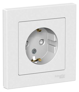 ATLASDESIGN РОЗЕТКА с заземлением со шторками, 16А, в сборе, ЛОТОС ATN001344