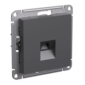 ATLASDESIGN РОЗЕТКА компьютерная RJ45 кат. 5e, механизм, БАЗАЛЬТ ATN001483