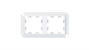 ATLASDESIGN ANTIQUE 2-постовая РАМКА, универсальная, БЕЛЫЙ ATN100102