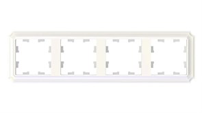 ATLASDESIGN ANTIQUE 4-постовая РАМКА, универсальная, ЖЕМЧУГ ATN100404