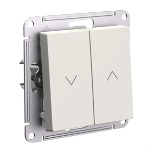 ATLASDESIGN 2-клавишный ВЫКЛЮЧАТЕЛЬ ДЛЯ ЖАЛЮЗИ, сх.4, 10А, механизм, БЕЖЕВЫЙ ATN000219
