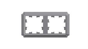 ATLASDESIGN ANTIQUE 2-постовая РАМКА, универсальная, СТАЛЬ ATN100902