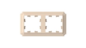 ATLASDESIGN ANTIQUE 2-постовая РАМКА, универсальная, ПЕСОЧНЫЙ ATN101202
