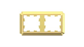 ATLASDESIGN ANTIQUE 2-постовая РАМКА, универсальная, ЗОЛОТО ATN101602