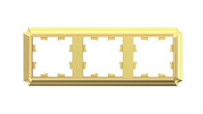 ATLASDESIGN ANTIQUE 3-постовая РАМКА, универсальная, ЗОЛОТО ATN101603