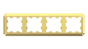 ATLASDESIGN ANTIQUE 4-постовая РАМКА, универсальная, ЗОЛОТО ATN101604