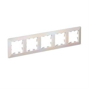 ATLASDESIGN AIR 5-постовая РАМКА, ЖЕМЧУГ/дымчатый белый ATN220405