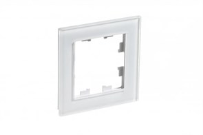 ATLASDESIGN NATURE 1-постовая РАМКА, ОРГАНИЧЕСКОЕ СТЕКЛО БЕЛЫЙ ATN320101