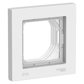 ATLASDESIGN AQUA 1-постовая РАМКА, IP44, БЕЛЫЙ ATN440101