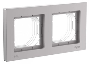 ATLASDESIGN AQUA 2-постовая РАМКА, IP44, АЛЮМИНИЙ ATN440302