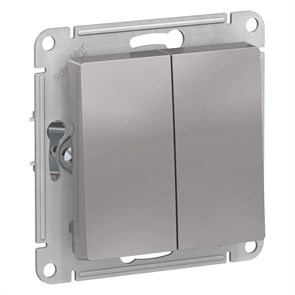 ATLASDESIGN AQUA 2-клавишный ВЫКЛЮЧАТЕЛЬ, IP44, сх.5, 10АХ, механизм, АЛЮМИНИЙ ATN440351
