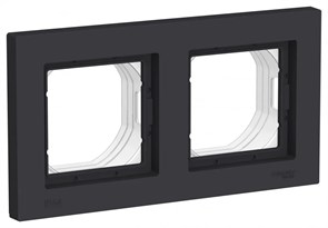 ATLASDESIGN AQUA 2-постовая РАМКА, IP44, КАРБОН ATN441002