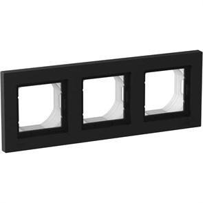 ATLASDESIGN AQUA 3-постовая РАМКА, IP44, КАРБОН ATN441003