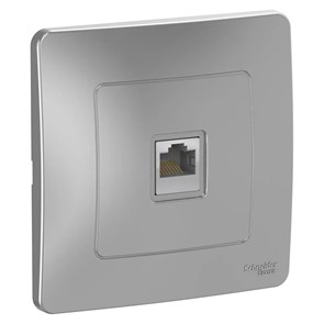 BLANCA С/У РОЗЕТКА компьютерная RJ45, кат.5E, АЛЮМИНИЙ BLNIS045003