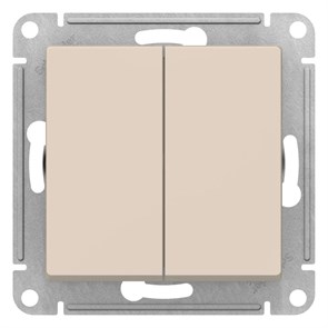 ATLASDESIGN 2-клавишный ПЕРЕКРЕСТНЫЙ ПЕРЕКЛЮЧАТЕЛЬ, сх.7+7, 10АХ, механизм, БЕЖЕВЫЙ ATN000273
