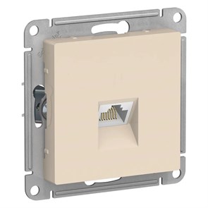 ATLASDESIGN РОЗЕТКА компьютерная RJ45 кат. 6A, механизм, БЕЖЕВЫЙ ATN000286