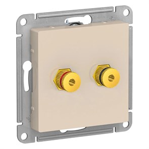 ATLASDESIGN АУДИОРОЗЕТКА двойная, БЕЖЕВЫЙ ATN000287