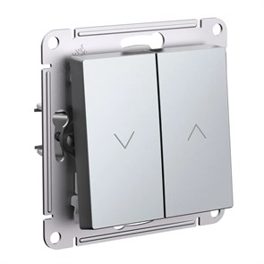 ATLASDESIGN 2-клавишный ВЫКЛЮЧАТЕЛЬ ДЛЯ ЖАЛЮЗИ, сх.4, 10А, механизм, АЛЮМИНИЙ ATN000319
