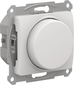GLOSSA СВЕТОРЕГУЛЯТОР (диммер) поворотно-нажимной, LED, RC, 400Вт, механизм, БЕЛЫЙ GSL000123