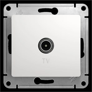 GLOSSA TV РОЗЕТКА оконечная 1дБ, механизм, БЕЛЫЙ GSL000191