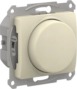 GLOSSA СВЕТОРЕГУЛЯТОР (диммер) поворотно-нажимной, LED, RC, 400Вт, механизм, БЕЖЕВЫЙ GSL000223