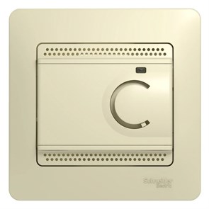 GLOSSA ТЕРМОСТАТ электронный для теплого пола с датчиком, 10A, в сборе, БЕЖЕВЫЙ GSL000238