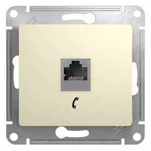 GLOSSA РОЗЕТКА телефонная RJ11, механизм, БЕЖЕВЫЙ GSL000281T